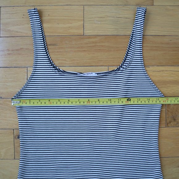 Zara Trafaluc Black and White Striped Sleeveless Bodycon Tank Dress, Siz… - Picture 13 of 14
